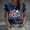 X001-Blue, variant on Goodtrade8 Women's American T Shirts Summer Short Sleeve Pullover July 4th Graphic , Red White and Blue Independence Day Crew Neck Fashion Tops for Junior Red White and Blue
