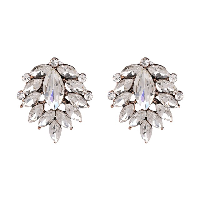 Accesorio elegante de la joyería de la decoración de los pendientes del perno prisionero de las mujeres del cristal de la aleación