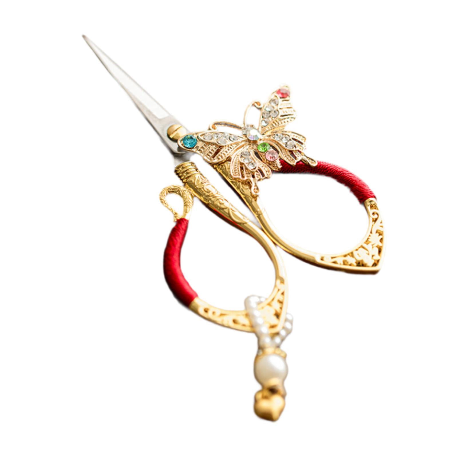 balikha Sewing Detail Shears DIY Craft Sharp s Sturdy Embroidery Tailor for Quilting Household Kitchen Red