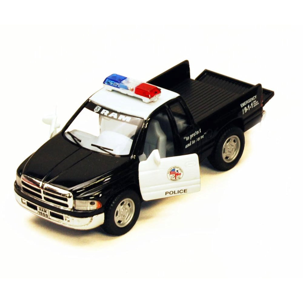 Dodge Ram Police Pick-Up, Black - Kinsmart 5018DP - 1/44 scale Diecast