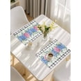 thumbnail image 5 of Blue Pink Hydrangea Placemats Set of 4, Eucalyptus Leaves Summer Botanical Plaid Placemats for Dining Table, Place Mats for Kitchen Tabletop, Waterproof Wipeable Dining Table Mats Set, 5 of 9