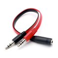 thumbnail image 1 of 3,5 mm hembra a macho dual Auriculares Micrófono Audio Y Divisor Cable AUX, 1 of 7