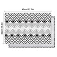 thumbnail image 6 of Boho Black and White Geometric Ethnic Pattern Summer Placemats Table Placemats Set Of 4-Linen Kitchen Washable Placemats Table Mats 11.8"x17.7" Non-Slip Heat Resistant, 6 of 6