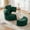 Green, variant on Swivel Accent Barrel Chairs with Removable Headrest, Neck Support Pillow, Oversized Chair and Ottoman, Green