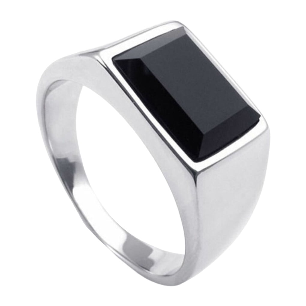ziyahi Men Ring Metal Closed Rings Hand Decor Boyfriend Geometric Jewelry Size 14 Walmart