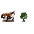 thumbnail image 1 of Figura de caballo,Figura coleccionable de caballo en miniatura,Figura de escritorio,Estatua de pavo real en estante,escritorio,decoración del hogar,Figuras decorativas creativas para la, 1 of 8