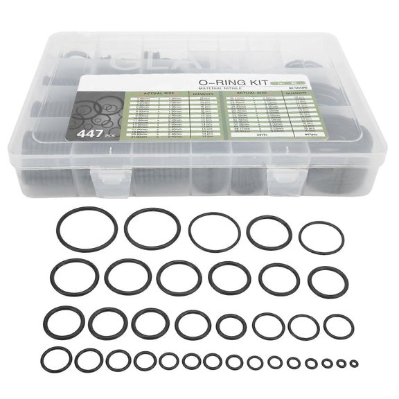 447pcs O Ring Seal Assortment Kit Air Conditioning Seal Washers Replacement for Kobelco Excavator