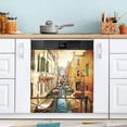 thumbnail image 5 of GZHJMY Venice Artwork Painting Style European Italy Dishwasher Magnet Cover Stickerative Refrigerator Magnet Panel Decal Cover for Home Kitchen Appliance Home Decor, 5 of 6