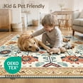 thumbnail image 4 of ODIKA Boho Southwestern Hallway Geometric Blooms Border Hallways Flower for Playroom, Bedroom, Reading Nook, Pet Friendly & Kids Safe Play, 4 of 7