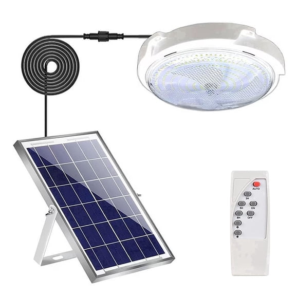 AZSHOP Solar Ceiling Light, LED Solar Light with Remote Control for Barn, Porch, Patio, Gazebo, Garden, Shed, Garage