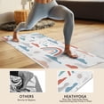 thumbnail image 4 of White Boho Bohemia Rainbow Clouds Sun Pattern Hot Yoga Mat Towel Non Slip for Hot Yoga - Quick-Drying Yoga Mat Cover with 4 Corner Pockets with Travel Bag - Hot Yoga Towel Non Slip 70"x26", 4 of 6