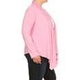 thumbnail image 2 of Women's Plus Size Long Sleeves Loose Fit Solid Open Cardigan, 2 of 4