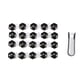 thumbnail image 4 of Tapa De Rueda De Coche Tapa De Tornillo De Neumático Tapas De Tornillo Decorativas Con Abrazadera Negra 17Mm 20 Piezas Noticed VI006268-00, 4 of 5