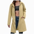 thumbnail image 2 of Godom Women's Rain Coat - Lightweight Plus Size Buttons Waterproof Rain Jacket for Women, 2 of 8