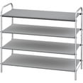 thumbnail image 1 of Simple Houseware 4-Tier Shoe Rack Storage Organizer 20-Pair, Grey, 1 of 8
