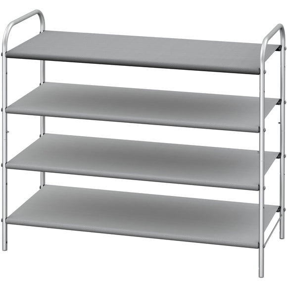 Simple Houseware Organisateur de Rangement pour Chaussures à 4 Niveaux, 20 Paires, Gris