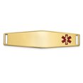 thumbnail image 1 of Or Jaune 14k Époxy Émaillé Alerte Médicale Id Off Ctr Plaque Souple No 819 Composant de Bracelet, 1 of 6