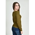 thumbnail image 3 of Blusa basica de manga larga /Juvenil, 0240 (Olivo) verde oscuro G, 3 of 4