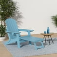 thumbnail image 3 of WINSOON Set of 4 Folding Adirondack Chair,Five-Gear Adjustable Backrest Chairs and Retractable Ottoman - Blue, 3 of 8