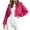 Hot Pink, variant on Girls Short Zip Up Hoodie Jacket Casual Loose Fit Long Sleeve Outerwear Top for Kids Teenagers Everyday Wear Comfortable Coat