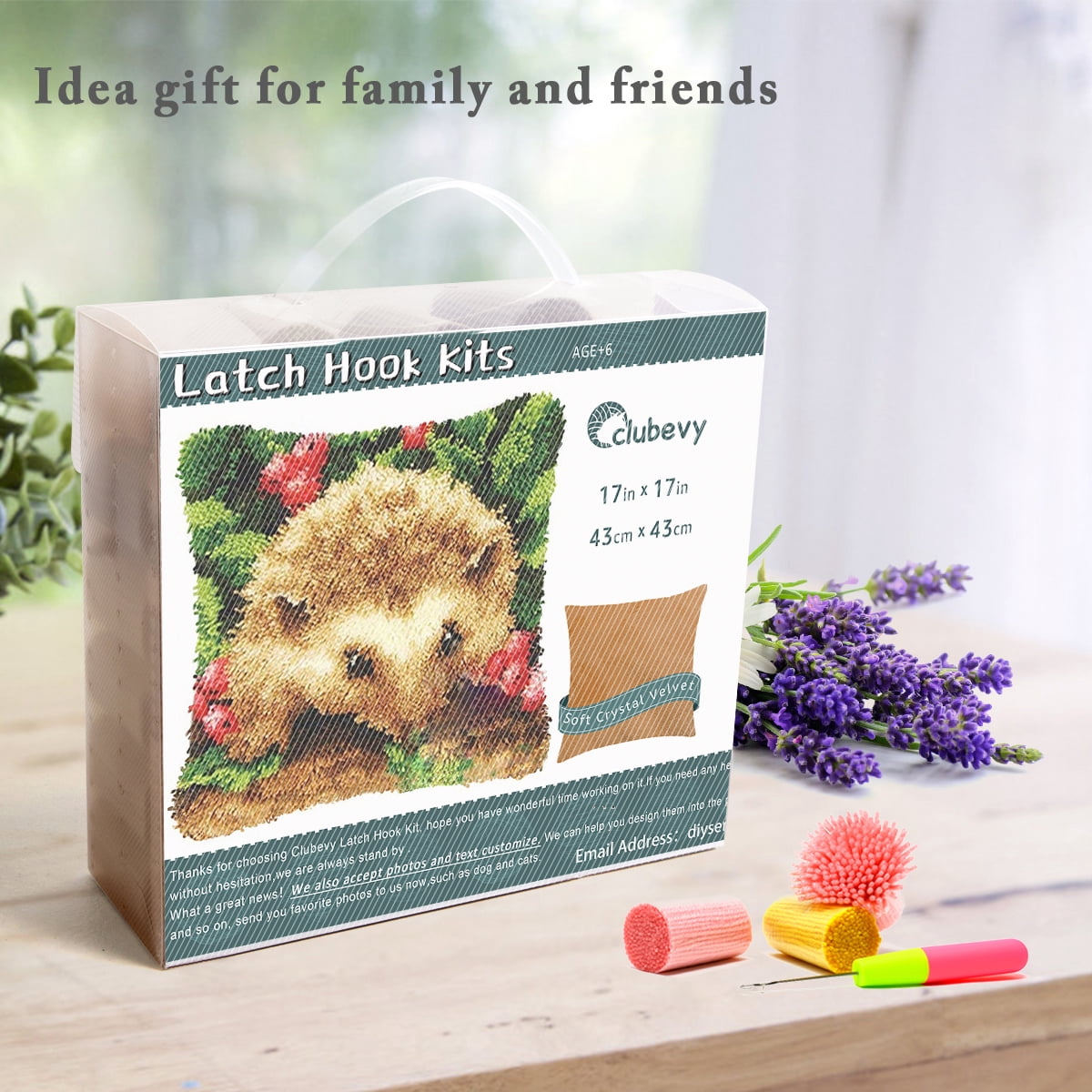 Latch Hook Pillow Kits for Adults pillow,latch hook pillow kits,Fox And Wolf Embroidery Creative Craft Home Decor Ideal for Learning Pillow Making 43×43cm/17*17in