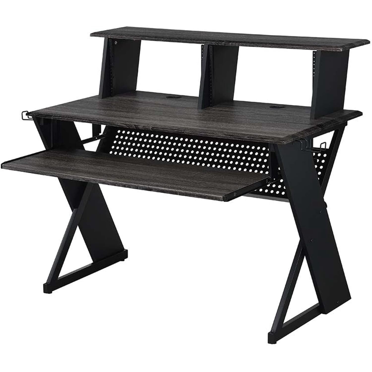 Music Desk - Black Finish - Adjustable Height - Sheet Music Stand - Home Stock