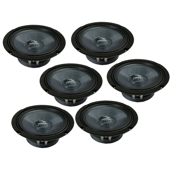 Harmony Audio HC-CMB65 Car Stereo Cabron Midbass Midrange 6.5" Speakers - 3 Pair