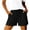 Black1, variant on Kojanyu Women's Drawstring Casual Running Shorts with Side Slit, 2026 Elastic Waist Pocketed Summer Beach Shorts, S-XXL