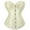 Beige, variant on Women's Satin Corsets Top Plus Size Gothic Overbust Corset Lace up Vintage Bustier Corset Red Size 2XL