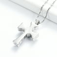 thumbnail image 4 of Cremation Jewelry Cross Urn Necklaces for Ashes for Women for Men, Retro Cross Memorial Keepsake Urn Pendant, 4 of 7
