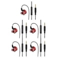 thumbnail image 3 of Tholdsy Auriculares con cable Conector de cable TPE de 3,5 mm Cubierta de silicona Auriculares internos Llamadas de voz Auriculares con rojo 5piezas, 3 of 6