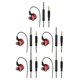 thumbnail image 2 of Tholdsy Auriculares con cable Conector de cable TPE de 3,5 mm Cubierta de silicona Auriculares internos Llamadas de voz Auriculares con rojo 5piezas, 2 of 6