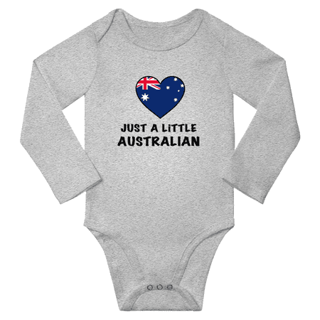 

Just a Little Australian Baby Long Sleeve Romper (Gray 18 Months)