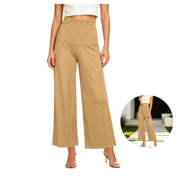 Boyscolos Women's Stretchy Lounge Pants Travel Fashion Pant Summer Lightweight Yoga Leggings Loose High Waist Clothes