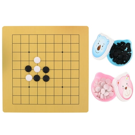 TABLZONE 2 Sets Cute Chess Set Multi Wood Plastic For Logical Thinking Family Interaction