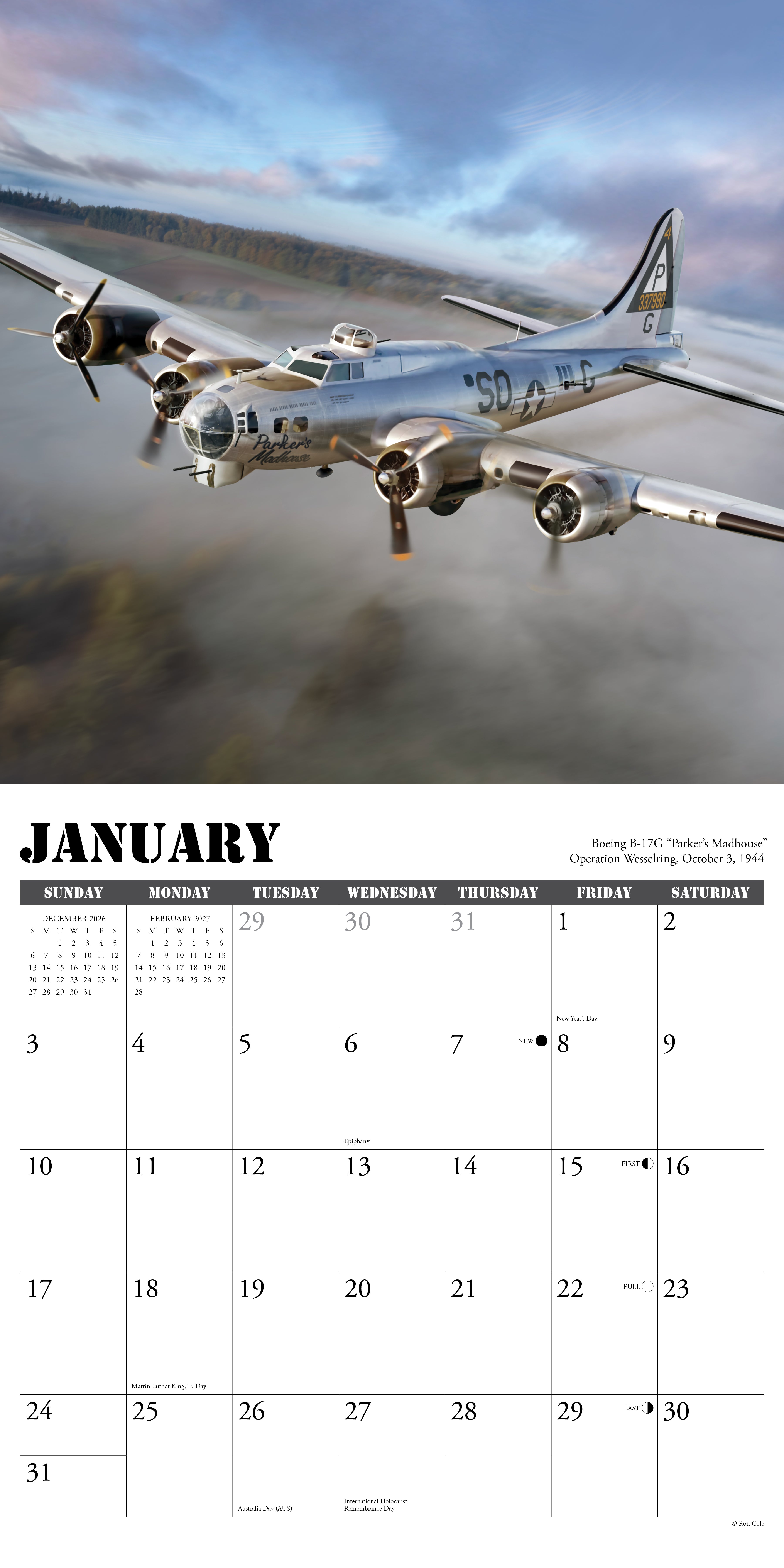 Willow Creek Press, Warbirds of WWII 2027 Wall Calendar