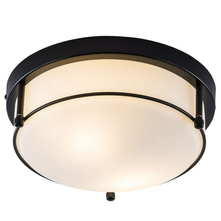

Miumaeov 12 Flush Mount Ceiling Light 2-Light Close to Ceiling Light Fixtures Oil Rubbed Bronze Finish with Seeded Glass for Bathroom Bedroom Kitchen Hallway