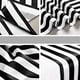 thumbnail image 3 of Paquete de 10 caminos de mesa Decoración de mesa de poliéster Camino de mesa a rayas blanco y negro clásico Eleg moderno, 3 of 5