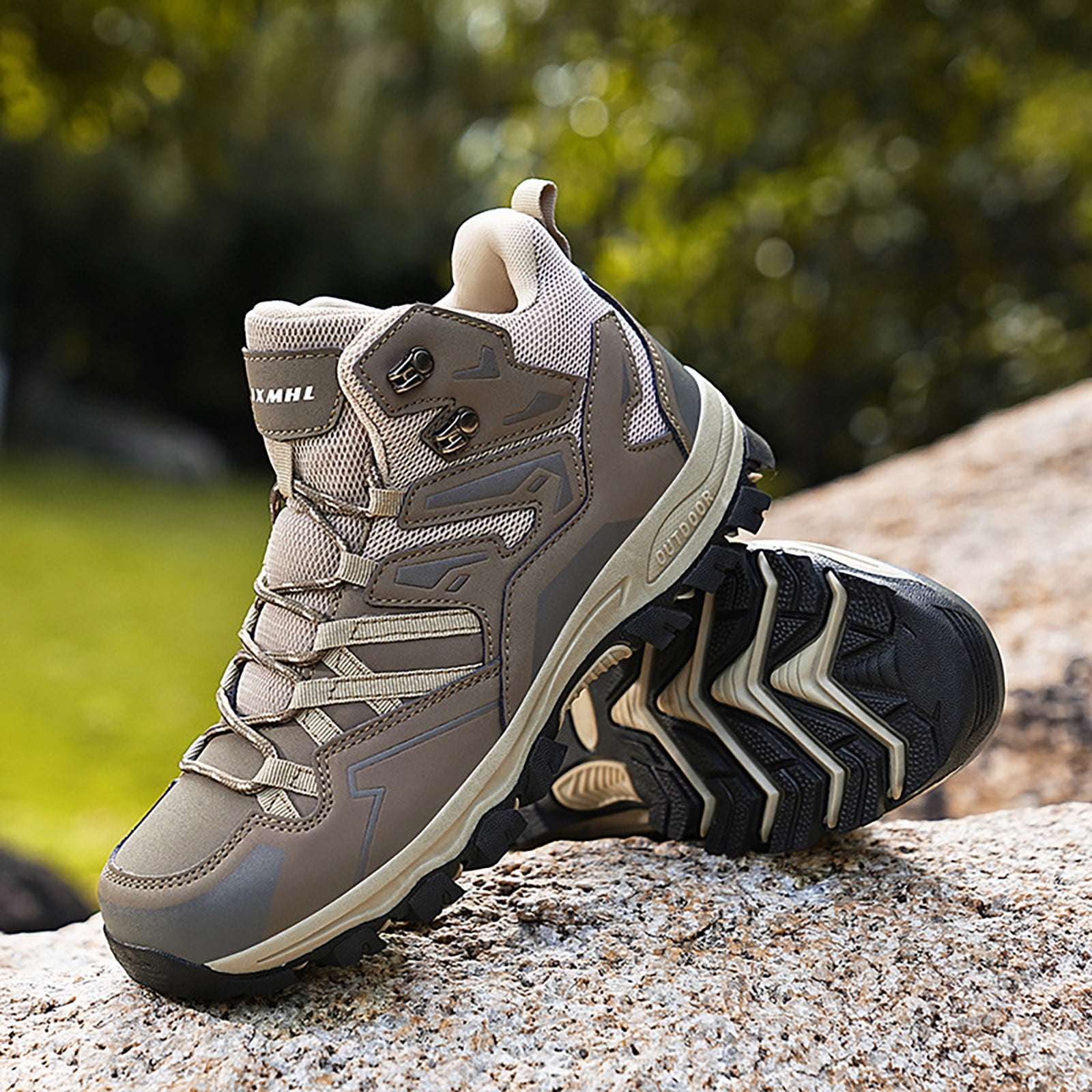 Adult Men Shoes Mens Shoes Slip on Casual Dress Men Autumn and Winter Hiking Shoes High Top Climbing Hiking Outdoor Shoes Casual Sports Male