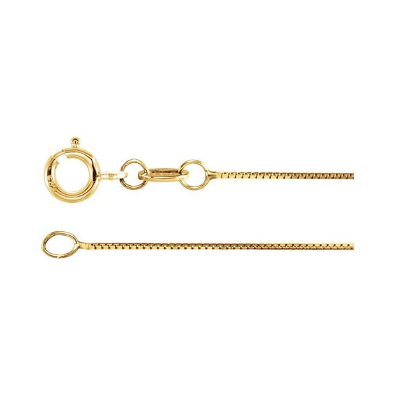 18k Yellow Gold .50mm Necklace - 1.6 Grams - 20 Inch Box Chain With Spring Ring