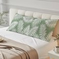 thumbnail image 4 of Palm Leaves Sage Green Body Pillow Cover 20 x 60 Inch Decorative Pillow Cover Summer Botanical Coastal Tropical Lumbar Pillowcase Seasonal Rectangle Cushion Case for Couch Sofa Bed Living Room, 4 of 9