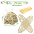 thumbnail image 2 of Uxcell Favor Boxes, Candy Party Gift Boxes for Wedding Mother's Day Easter Anniversary Christmas Graduation Beige Gold, 2 of 6
