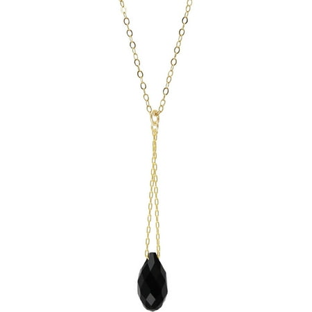 Miss Zoe by Calinana Rain Drop Gold Filled Necklace In Black