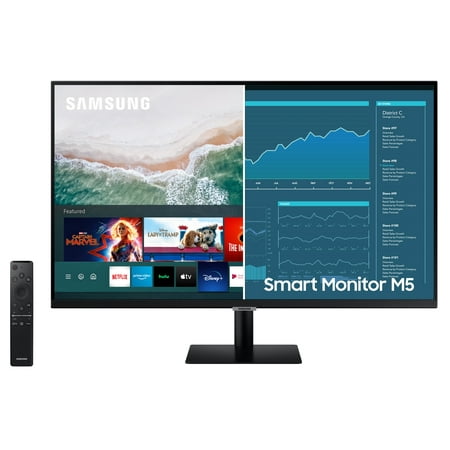 SAMSUNG 27" M5 FHD Smart Monitor With Streaming and Mobile Connectivity (1,920 x 1,080) - LS27AM500NNXZA