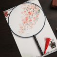 thumbnail image 3 of Vjnyvs 1PC Round Hand Fan Chinese Style Vintage Printing Silk Fan Wedding Party Dance Accessories, 3 of 7