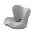 thumbnail image 4 of Almohadilla antideslizante para coche, soporte lumbar para el hogar, cojín de respaldo de asiento de espuma viscoelástica Gris, 4 of 9