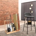 thumbnail image 3 of PERUYQ Folding Guitar Cases Stand, Wooded Multiple Guitar Case Floor Rack for Electric Guitar, Bass, and Acoustic Guitars for Home, Studio, Stage (Borwn), 3 of 8