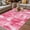 Pink, variant on Orange Abstract Outdoor Rug for Patio/Deck/Porch, Non-Slip Large Area Rug 6 x 9 Ft, Vintage Geometric Gradient Oil Painting Modern Indoor Outdoor Rugs Washable Area Rugs, Camping Rug Carpet Runner