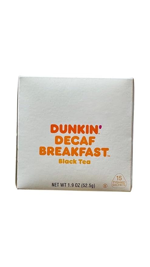 Dunkin Donuts Decaf Breakfast Black Tea - 45 Tea Bags (3 Packs of 15 Tea Bags)