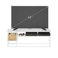 thumbnail image 3 of Furinno Moretti Modern Lifestyle TV Stand for TV up to 65 Inch, Solid White/White, 3 of 6